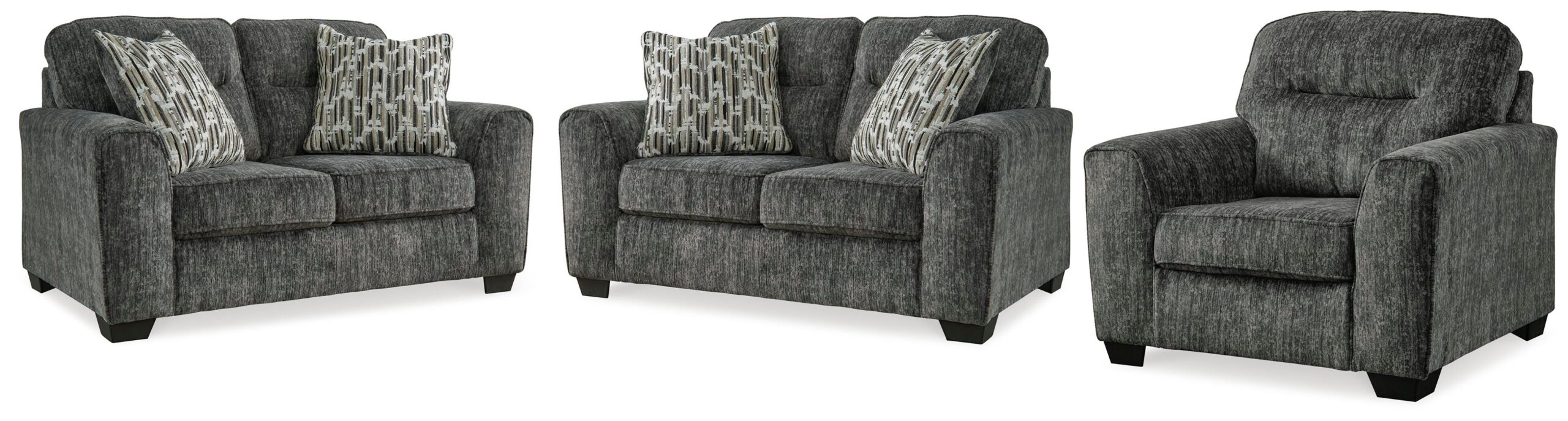 b1617c69b3363a22dc45ca4992b6568c Lonoke 2 Loveseats and Chair - Image 1