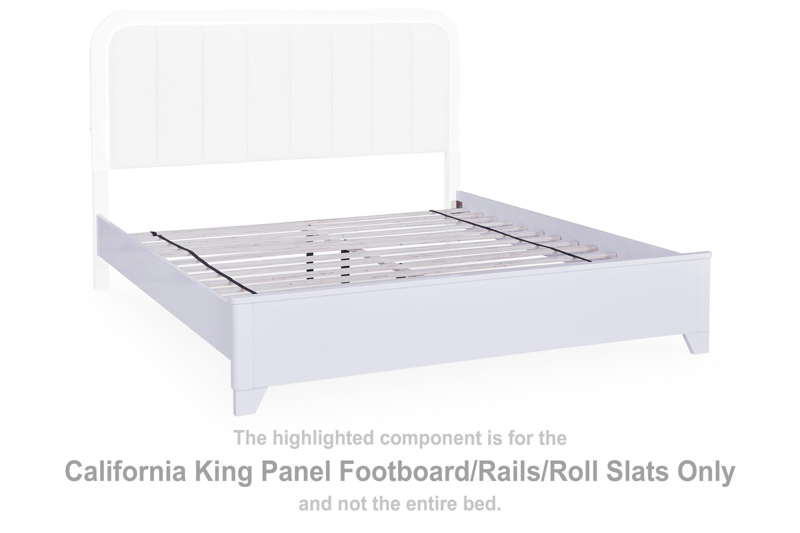 b5cc26b11f124f020f3faa4134b211cc Jarlee California King Panel Footboard/Rails/Roll Slats - Image 1