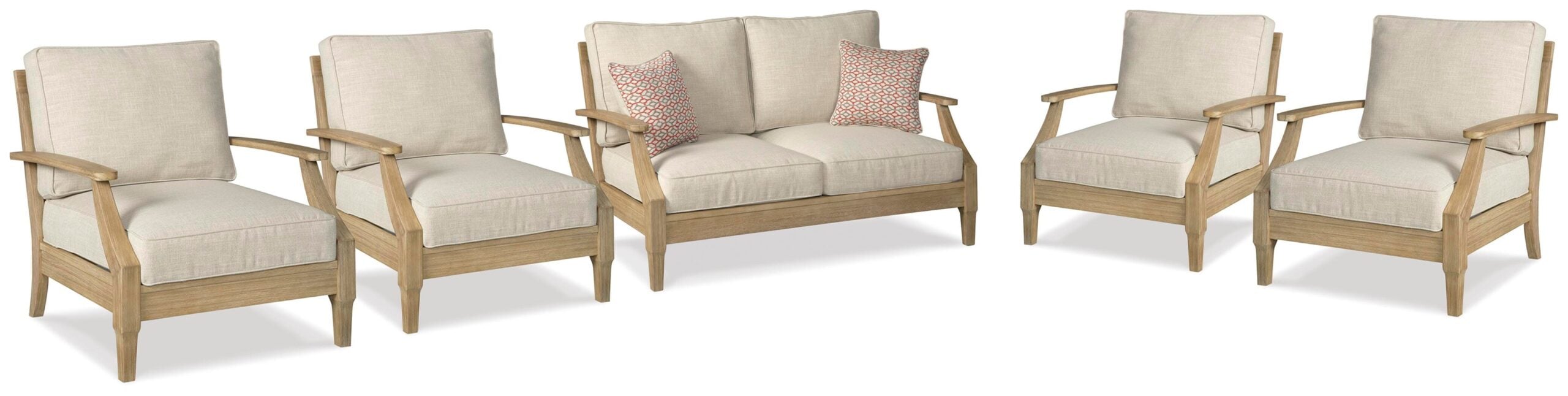 bad420d621e633606b256731c222df5e Clare View Outdoor Loveseat and 4 Lounge Chairs - Image 1