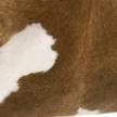 Close-up of brown and white animal fur pattern.