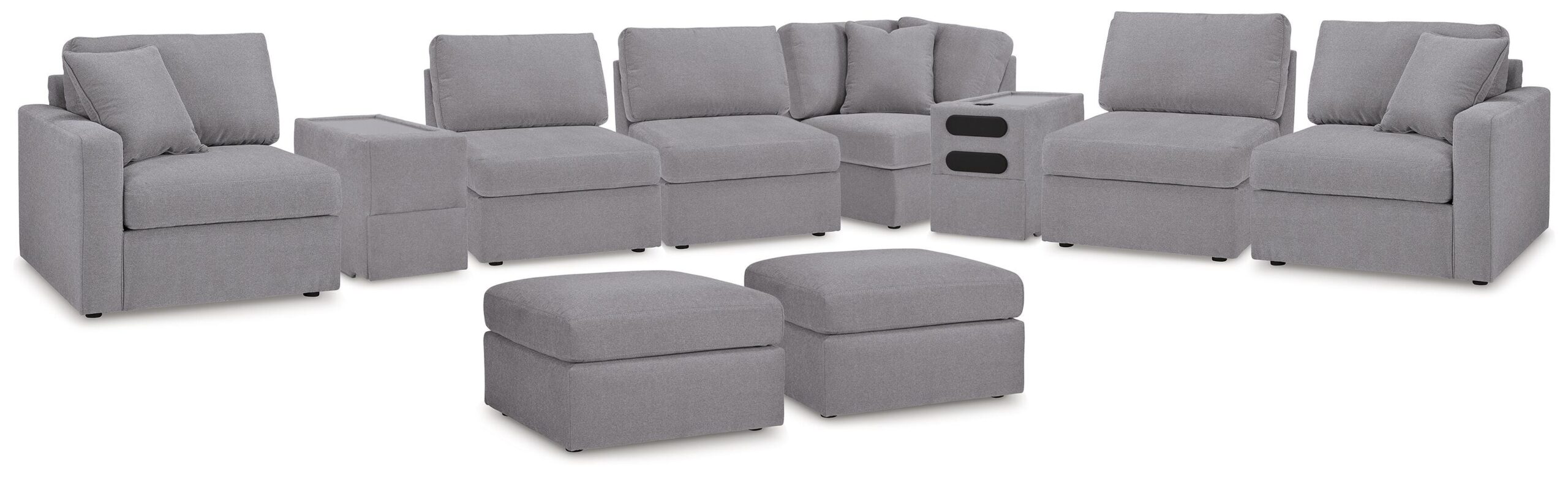 c888fc856cac7e8b9e11e23063996ce1 Modmax 8-Piece Sectional and 2 Ottomans - Image 1