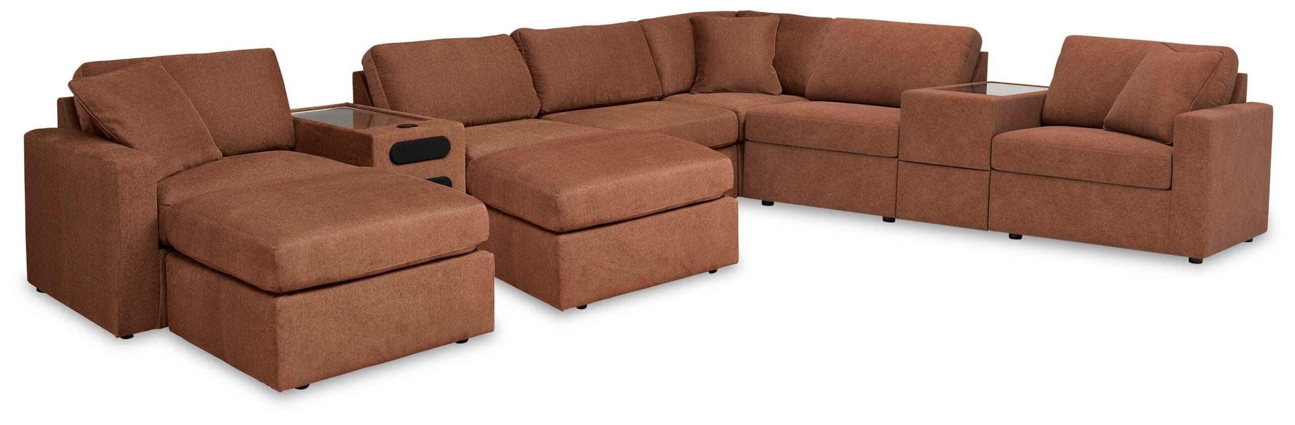 cd076d41cc00986e7bb82ea89a1be0f5 Modmax 8-Piece Sectional and 2 Ottomans - Image 1