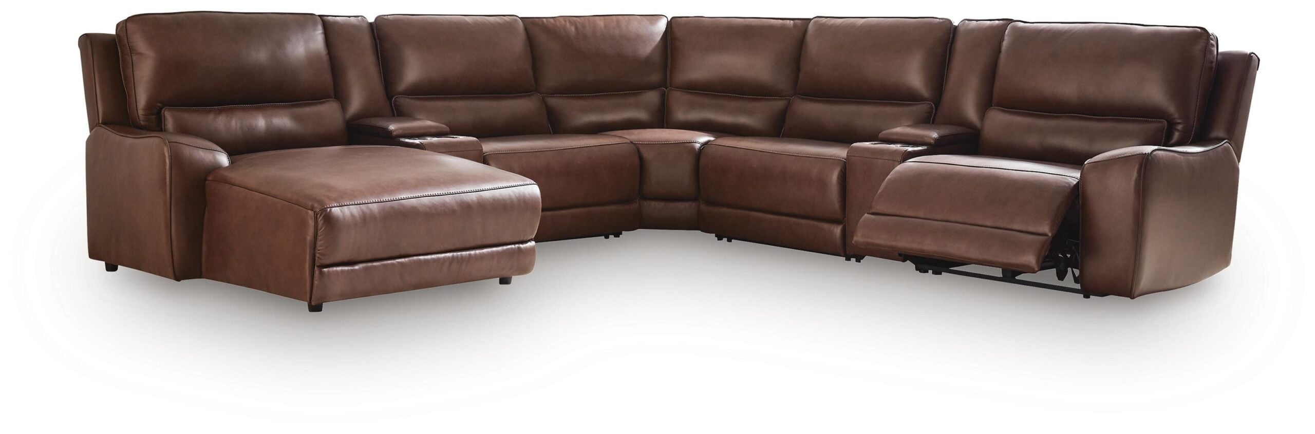 ceb9b1c20eac0ea43859bceef28f51a8 DeepWakes 7-Piece Reclining Sectional with Chaise and Storage Consoles - Image 1