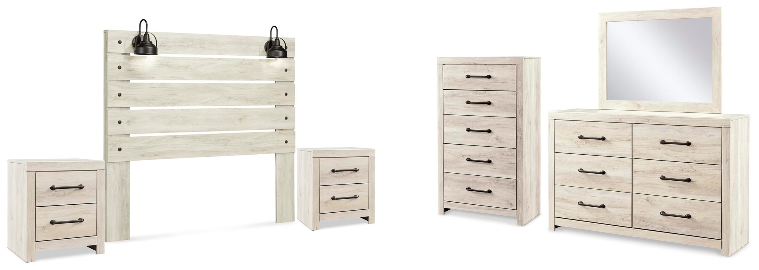 d3b2e18af46120f6f09e33c8c3bc95e9 Cambeck Queen Panel Headboard, Dresser, Mirror, Chest and 2 Nightstands - Image 1