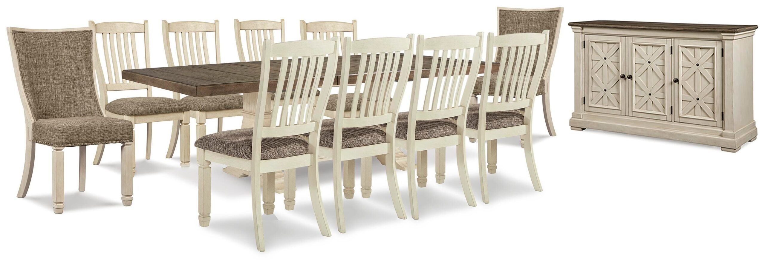 d6f574a34e9f7bc18ff12e796a221d21 Bolanburg Dining Extension Table,10 Chairs and Server - Image 1