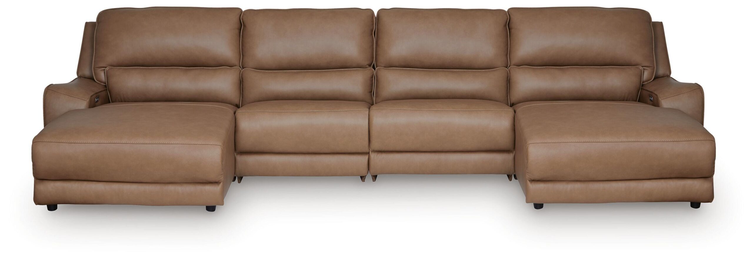 df09086dc081c714fa52c237defbea7d DeepWakes 4-Piece Reclining Sectional with Double Chaise - Image 1