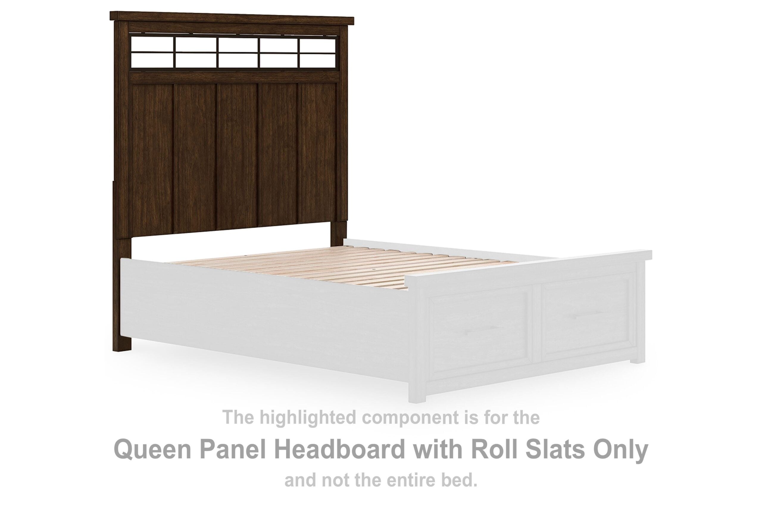 e1988cd1784504e04e6c66d039d75f0e Taffenbrook Queen Panel Headboard with Roll Slats - Image 1