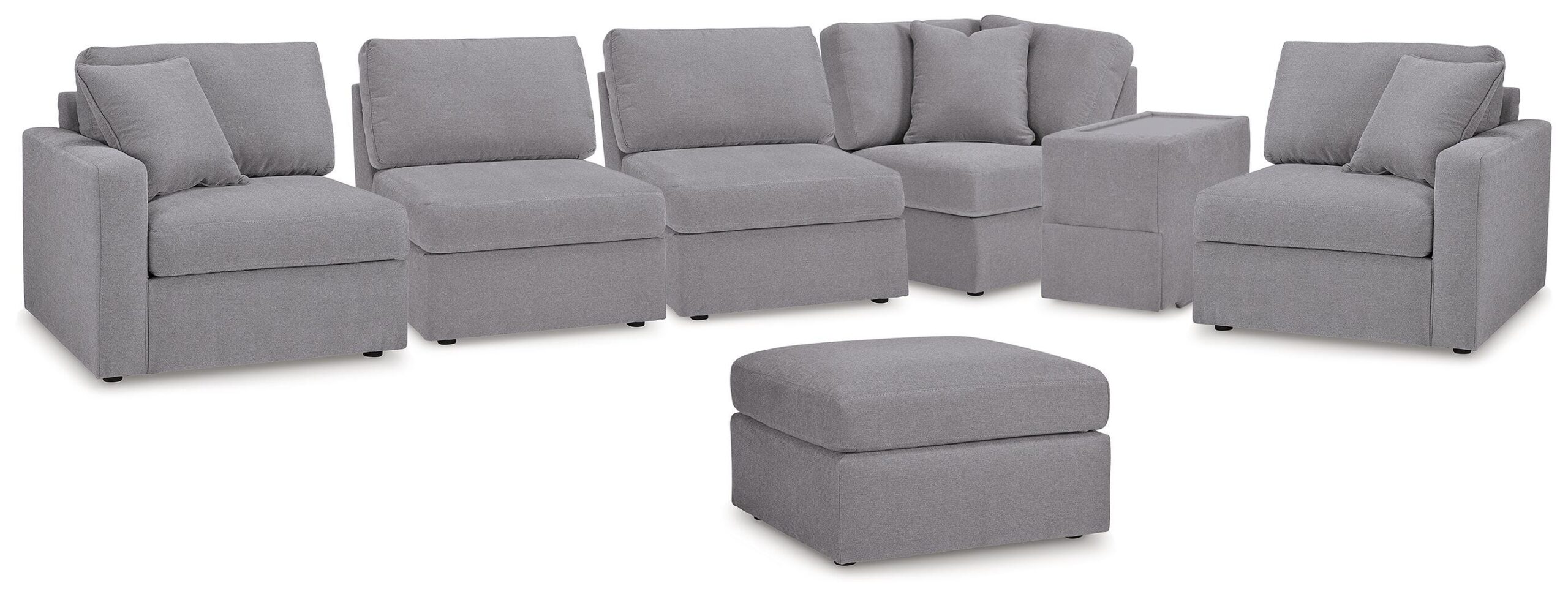 e6ab80a5ab82db3b96c2415c0018b76e Modmax 6-Piece Sectional and Ottoman - Image 1