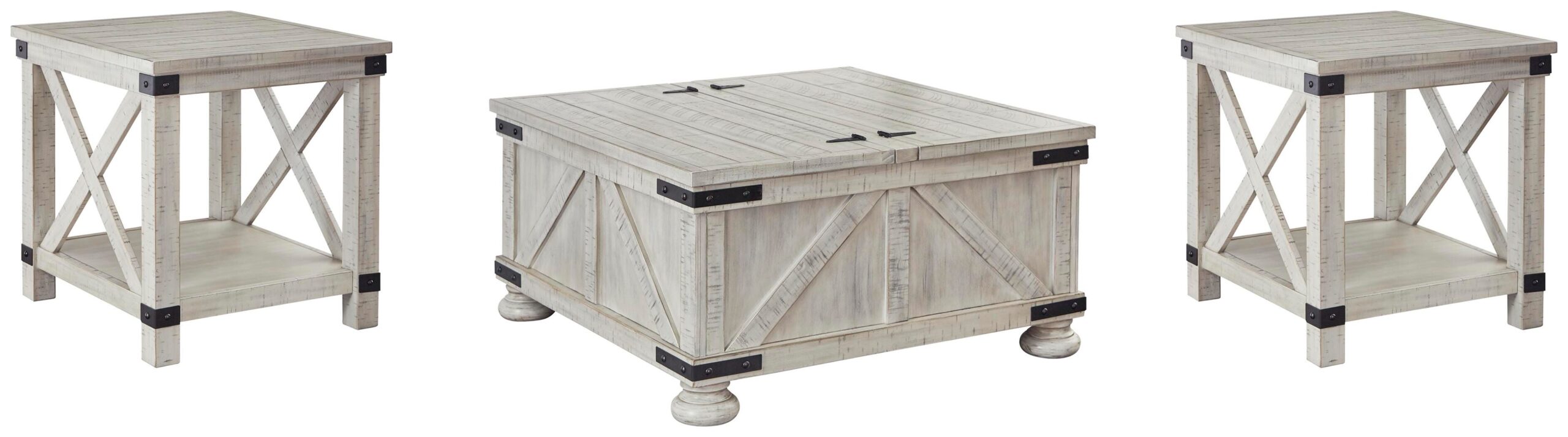 ef1bcabca01118aa8b6e52636fff0a0e Carynhurst Coffee Table and 2 End Tables - Image 1