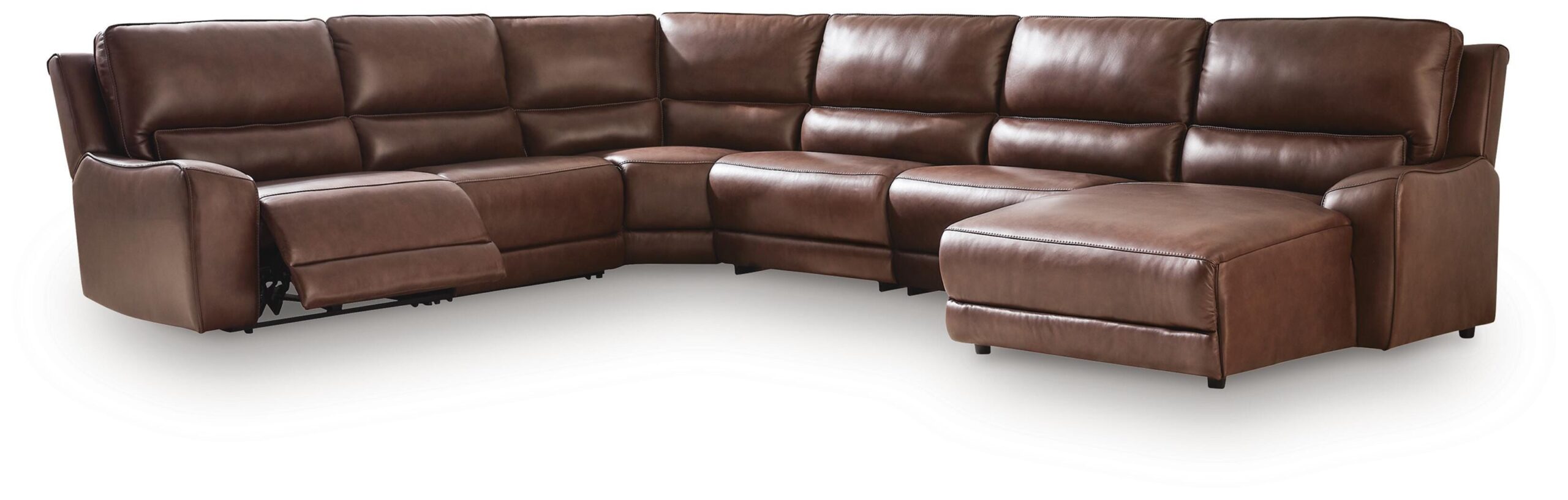 f46b819e4b564243db63c87caeb751c3 DeepWakes 6-Piece Reclining Sectional with Chaise - Image 1