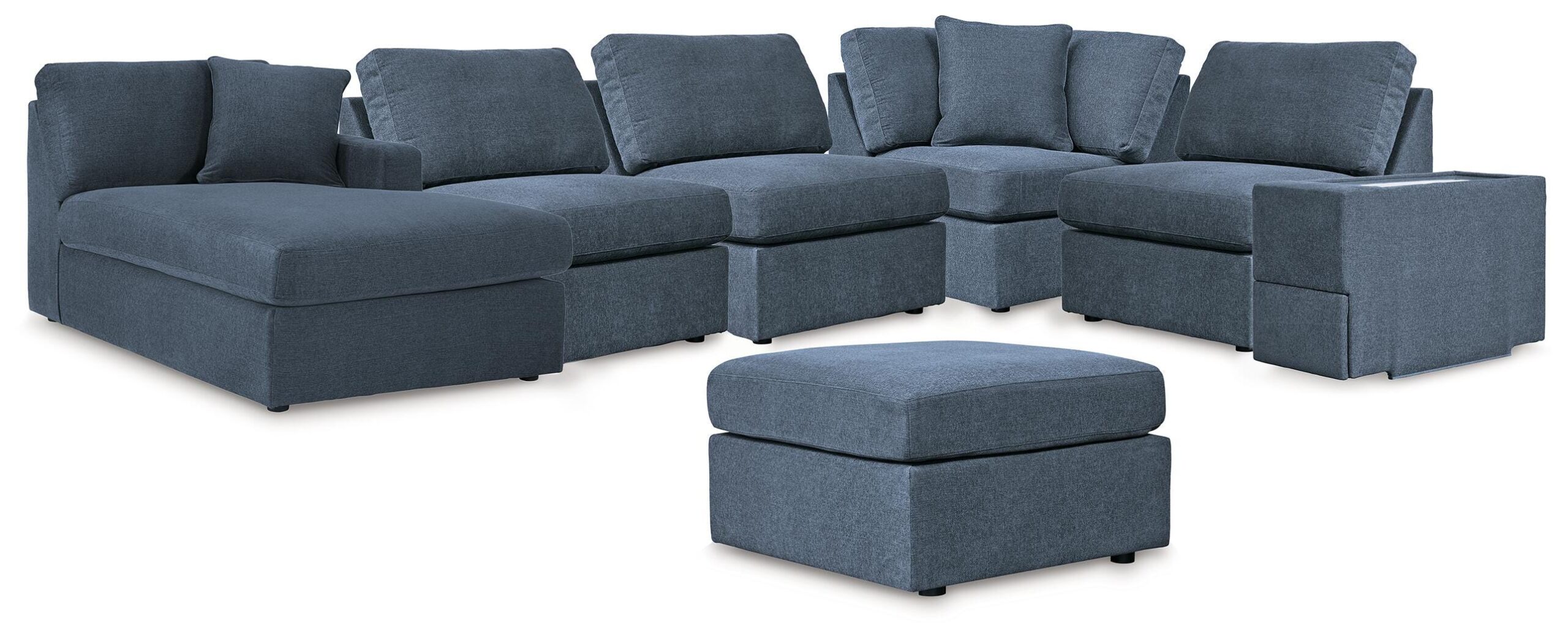 f68c77e7b08993ec5c90df2dc1bb2128 Modmax 6-Piece Sectional with Chaise and Ottoman - Image 1