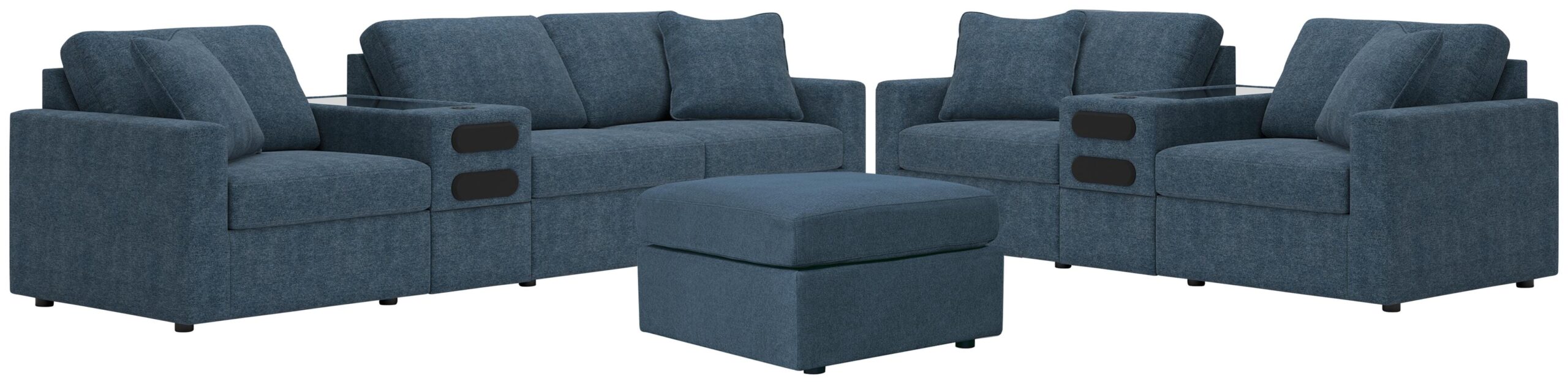 f9ee414dab23c40f41b2361e763d315f Modmax 4-Piece Sectional Sofa, 3-Piece Sectional Loveseat and Ottoman - Image 1
