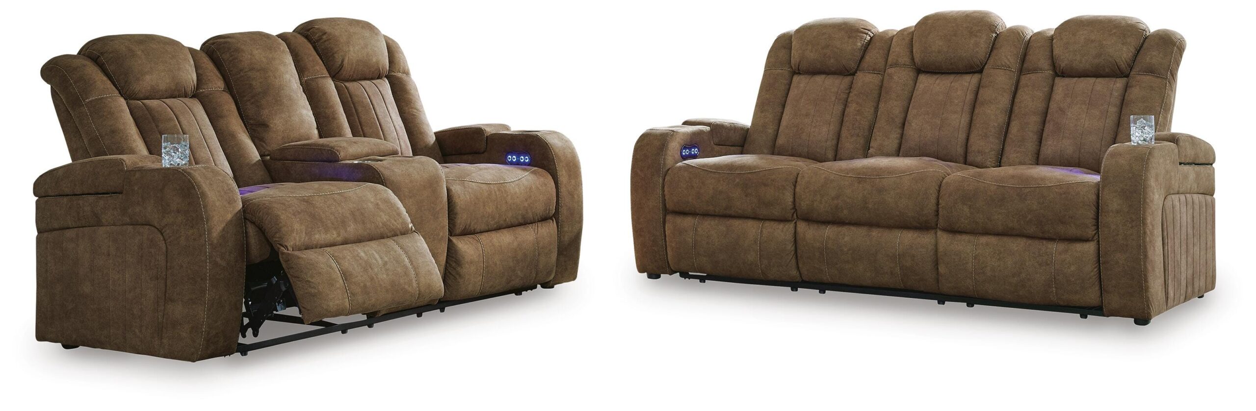 fe5a685d6dc95d17e0cff48dbf5660d3 Wolfridge Power Reclining Sofa and Loveseat - Image 1