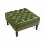 taylor made leather square ottoman